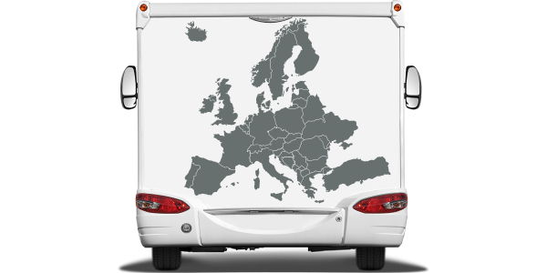 Preview: Autoaufkleber Europakarte