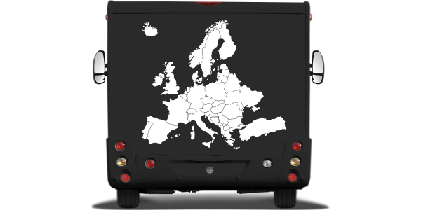 Preview: Autoaufkleber Europakarte