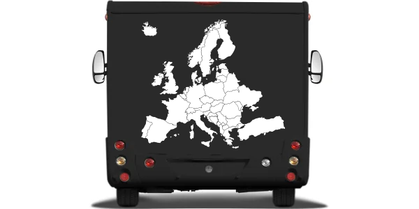 Autoaufkleber Europakarte