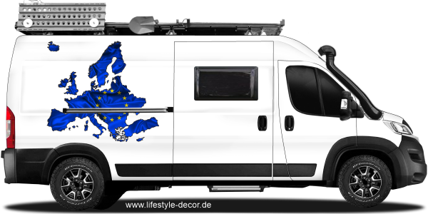 Preview: Autoaufkleber Europakarte mit Flagge Preview: Autoaufkleber Europakarte mit Flagge