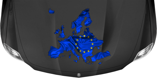 Preview: Autoaufkleber Europakarte mit Flagge Preview: Autoaufkleber Europakarte mit Flagge
