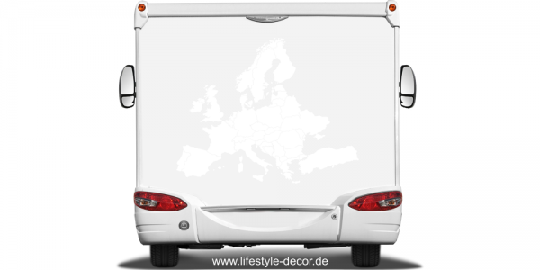 Aufkleber für Fahrzeuge aller Art in vielen Farben mit Europakarte