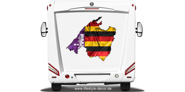 Preview: Autoaufkleber Fahne und Umriss vom 17. Bundesland