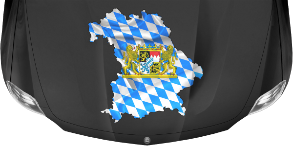 Preview: Autoaufkleber Fahne und Umriss von Bayern Preview: Autoaufkleber Fahne und Umriss von Bayern