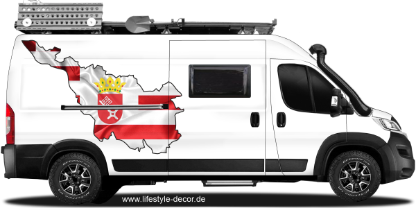 Preview: Autoaufkleber Fahne und Umriss von Bremen Preview: Autoaufkleber Fahne und Umriss von Bremen
