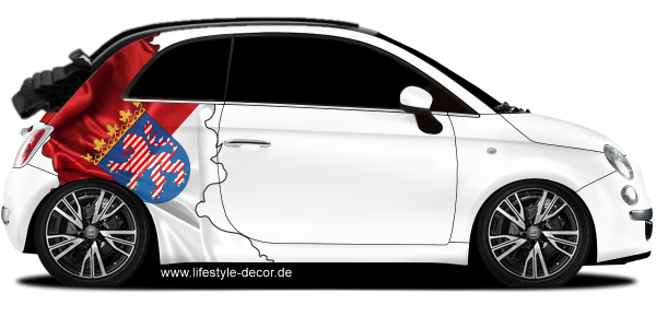Preview: Autoaufkleber Fahne und Umriss von Hessen Preview: Autoaufkleber Fahne und Umriss von Hessen