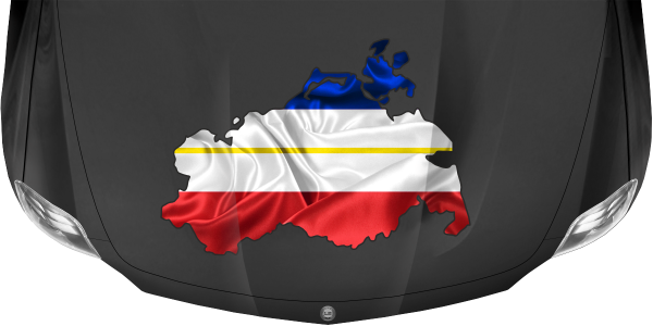 Preview: Autoaufkleber Fahne und Umriss von Mecklenburg-Vorpommern Preview: Autoaufkleber Fahne und Umriss von Mecklenburg-Vorpommern