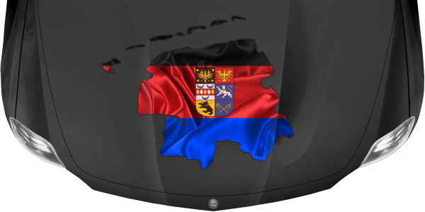 Preview: Autoaufkleber Fahne und Umriss von Ostfriesland Preview: Autoaufkleber Fahne und Umriss von Ostfriesland