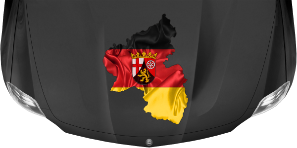 Preview: Autoaufkleber Fahne und Umriss von Rheinland-Pfalz Preview: Autoaufkleber Fahne und Umriss von Rheinland-Pfalz