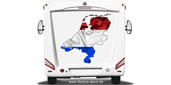 Preview: Autoaufkleber Fahne von den Niederlanden als Silhouette