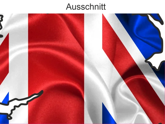 Autoaufkleber Fahne von Großbritannien als Silhouette - Ansicht Ausschnitt