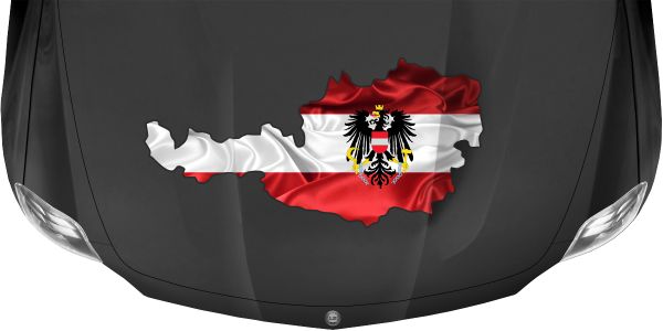 Preview: Autoaufkleber Fahne von Österreich als Silhouette Preview: Autoaufkleber Fahne von Österreich als Silhouette