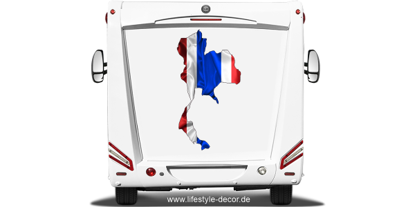 Preview: Autoaufkleber Fahne von Thailand als Silhouette