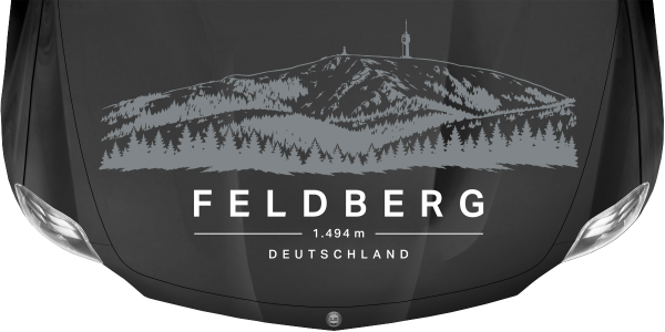 Autoaufkleber Feldberg auf dunkler Motorhaube