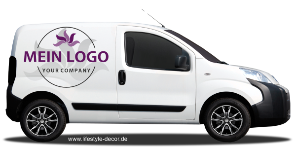 Preview: Autoaufkleber Firmenlogo mehrfarbig - Set für beide Fahrzeugseiten Preview: Autoaufkleber Firmenlogo mehrfarbig - Set für beide Fahrzeugseiten