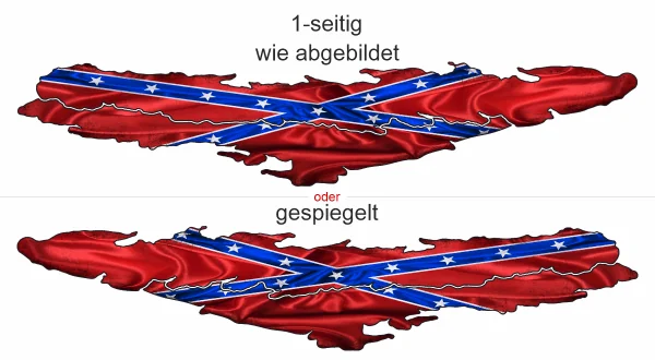 Flagge der Konföderierten Staaten von Amerika - Ansicht Ausrichtung