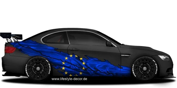 Autoaufkleber Europa auf Pkw