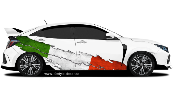 Preview: Autoaufkleber Flagge Italien Preview: Autoaufkleber Flagge Italien