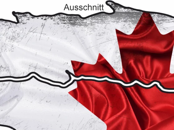 Autoaufkleber Flagge von Kanada - Ansicht Ausschnitt