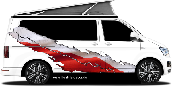 Preview: Autoaufkleber Flagge Polen