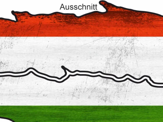 Autoaufkleber Flagge Ungarns - Ansicht Ausschnitt