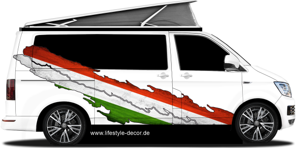 Preview: Autoaufkleber Flagge Ungarns Preview: Autoaufkleber Flagge Ungarns