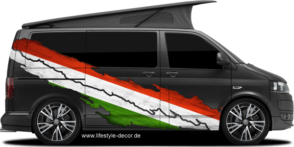 Preview: Autoaufkleber Flagge Ungarns Preview: Autoaufkleber Flagge Ungarns