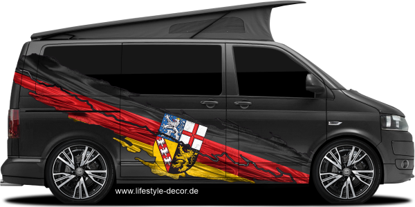 Preview: Autoaufkleber Flagge vom Saarland Preview: Autoaufkleber Flagge vom Saarland