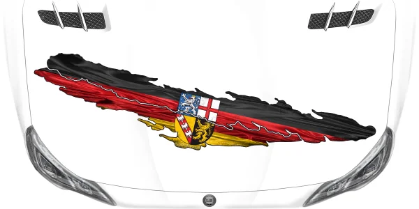 Autoaufkleber Flagge vom Saarland auf Motorhaube