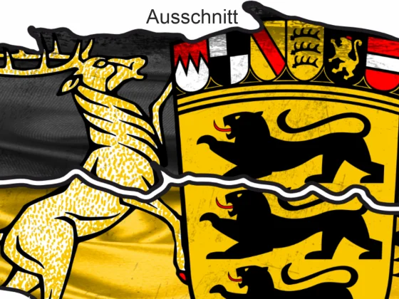 Autoaufkleber Flagge von Baden-Württemberg - Ansicht Ausschnitt