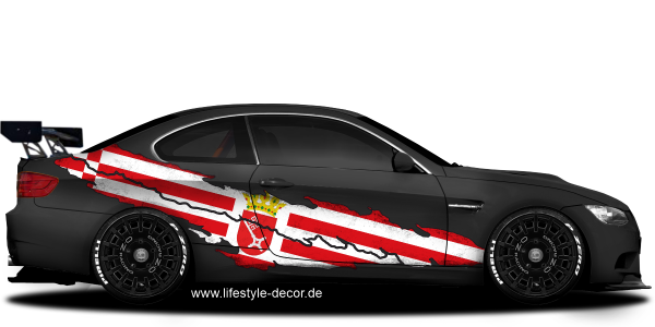 Preview: Autoaufkleber Flagge von Bremen Preview: Autoaufkleber Flagge von Bremen