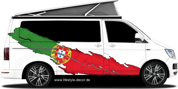 Preview: Autoaufkleber Flagge von Portugal Preview: Autoaufkleber Flagge von Portugal