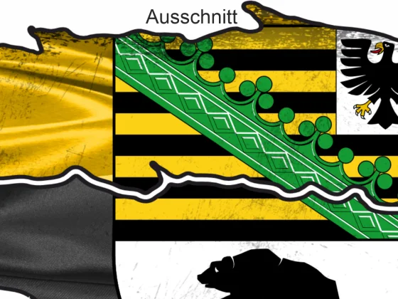 Autoaufkleber Flagge von Sachsen-Anhalt - Ansicht Ausschnitt