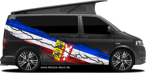 Preview: Autoaufkleber Flagge von Schleswig-Holstein Preview: Autoaufkleber Flagge von Schleswig-Holstein
