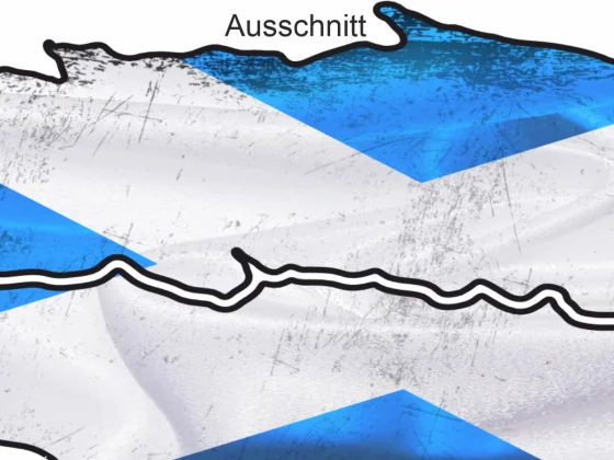 Flagge von Schottland als Autoaufkleber - Ansicht Ausschnitt