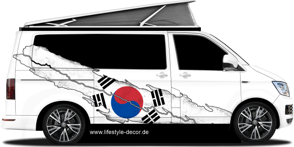 Preview: Autoaufkleber Flagge von Südkorea Preview: Autoaufkleber Flagge von Südkorea