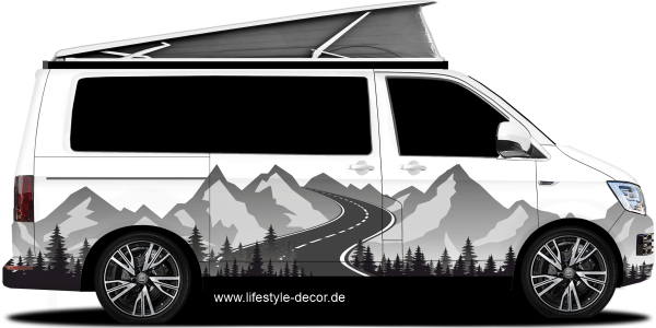 Preview: Autoaufkleber Gebirgspass
