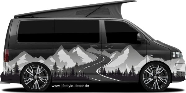 Preview: Autoaufkleber Gebirgspass