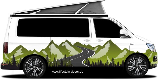 Preview: Autoaufkleber Gebirgspass
