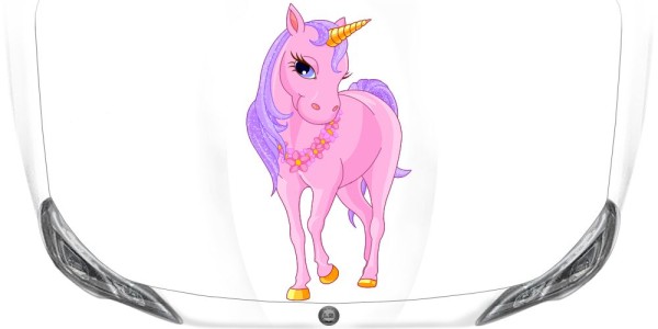 Preview: Autoaufkleber Glitzer Einhorn