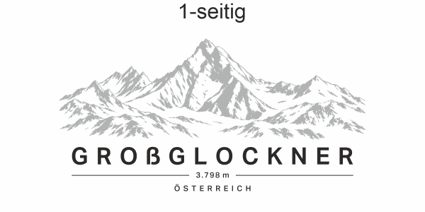 Autoaufkleber Großglockner - Ansicht einseitig