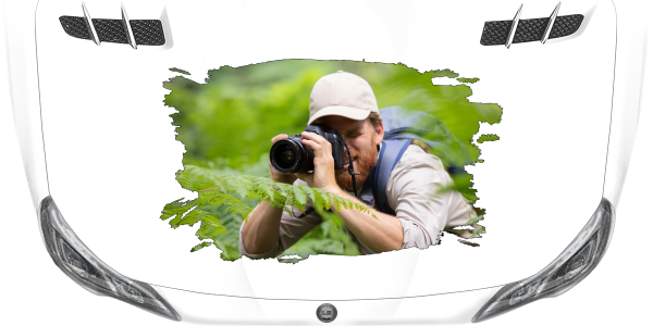 Preview: Autoaufkleber Klecks mit eigenem Foto Preview: Autoaufkleber Klecks mit eigenem Foto