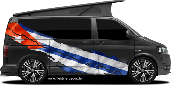 Preview: Autoaufkleber Kubanische Flagge Preview: Autoaufkleber Kubanische Flagge