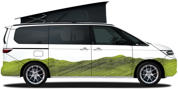 Autoaufkleber Landschaft Schraffiertes Gebirge