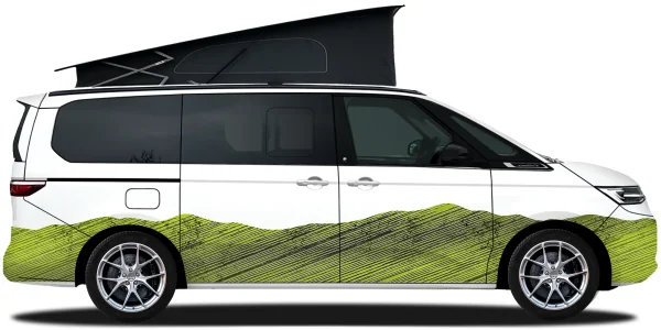 Autoaufkleber Landschaft Schraffiertes Gebirge