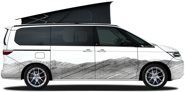 Preview: Autoaufkleber Landschaft Schraffiertes Gebirge