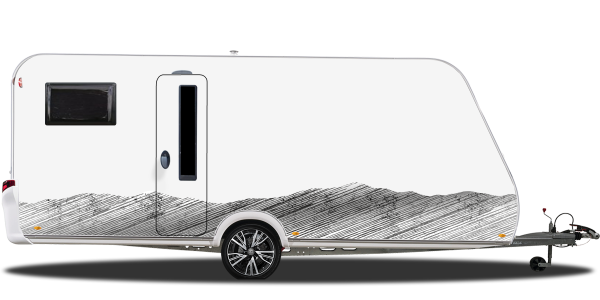 Preview: Autoaufkleber Landschaft Schraffiertes Gebirge