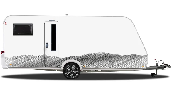 Autoaufkleber Landschaft Schraffiertes Gebirge