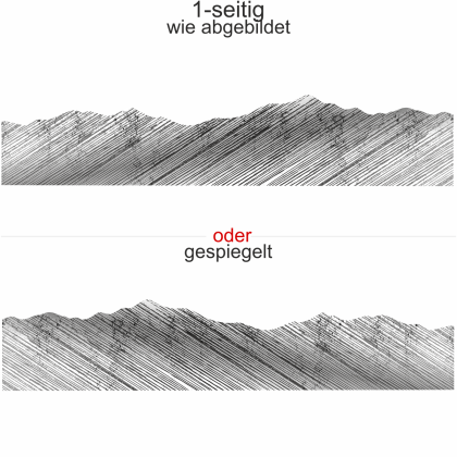 Autoaufkleber Landschaft Schraffiertes Gebirge