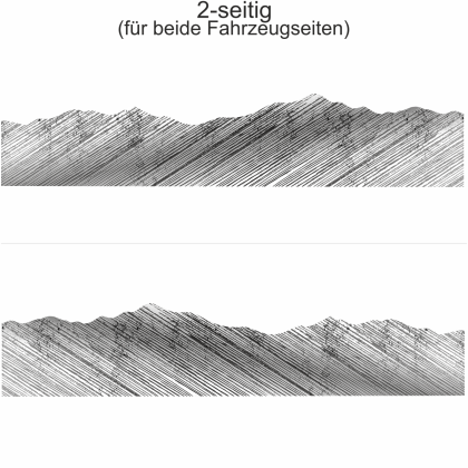 Autoaufkleber Landschaft Schraffiertes Gebirge